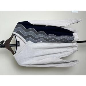 Gionfriddo Made in Italy Merino Wool Blend V Neck Sweater Size L